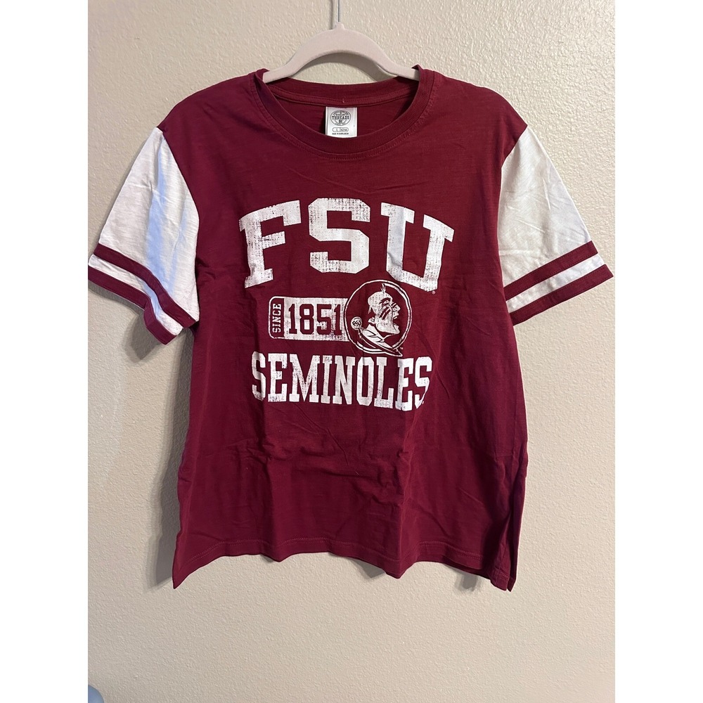 Rivalry Threads FSU Seminoles‎ T-Shirt Football Tee White Sleeve Large